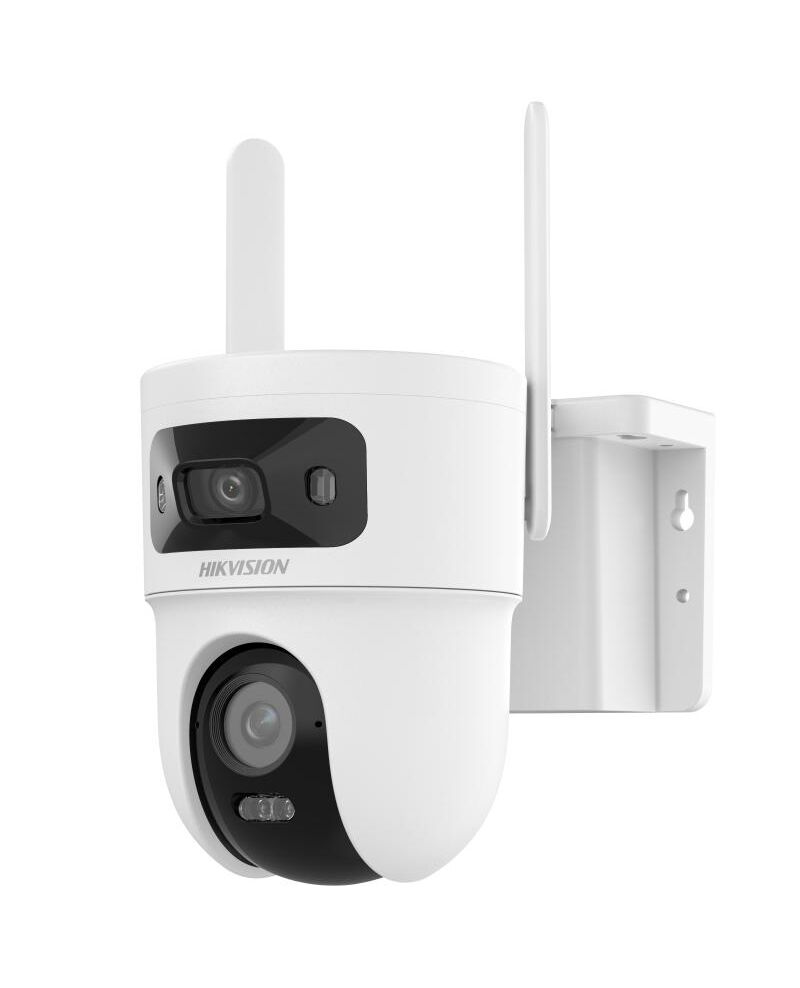 კამერა IP, Hikvision,DS-2CFSP8-D/4G(2.8+4mm)8MP,PT,Dual-lens,Fixed,4G,Built-in Battery 9000mah,with 8w solar panel,Mic&Spk,Smart Hybrid Light,WL&IR 30m,MicroSD,IP65